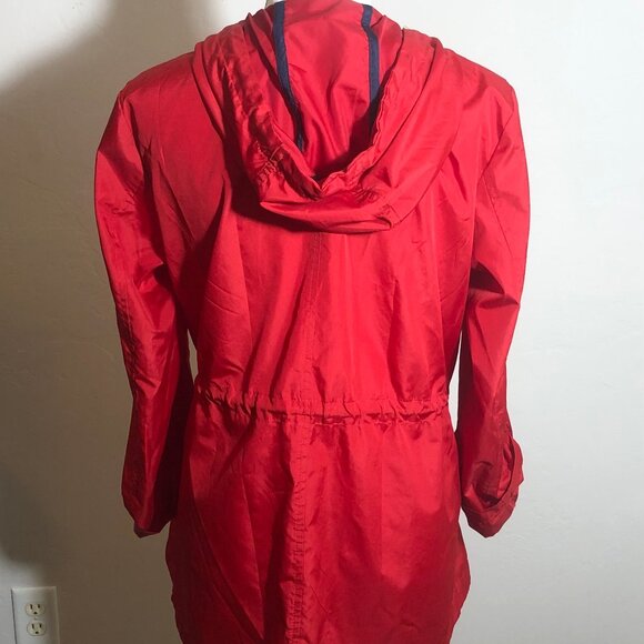 Susan Graver Red Lightweight Hooded Jacket - Size S - Picture 13 of 16